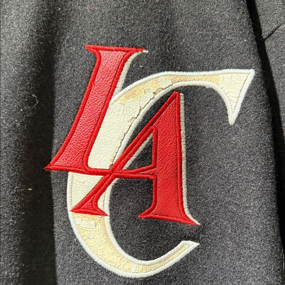 Vintage Jeff Hamilton Black LA Clippers NBA Logo Men's Jacket Varsity Jacket - Picture 6 of 14